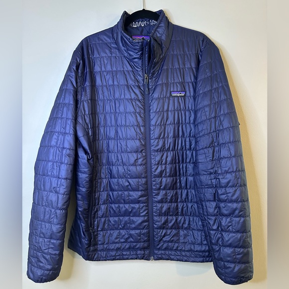 EUC Patagonia nano puff full zip jacket. Classic navy XL men’s - Picture 1 of 6